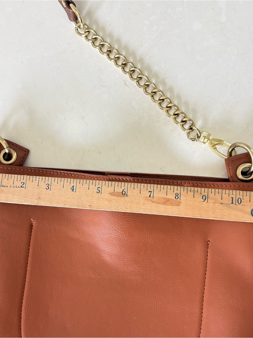 Anthropologie Brown Hobo Bag Triple 7 Modern Moon Shoulder Crossbody Bag Tote - Picture 10 of 11